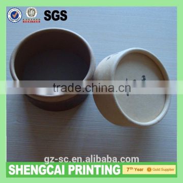 Custom printed customer own logo on round gift tea packaging box