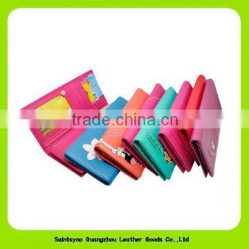 14332 Low Price Fashion Lady Silk Flowers Beauty Girls Leahter Wallet photo-6
