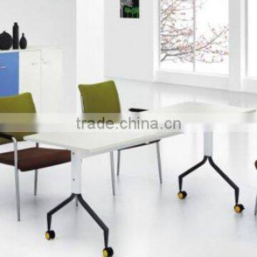 2012 NEW commercial furniture wooden folding table with steel leg