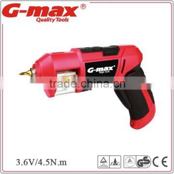 G-max Home Tool 3.6V Rechargeable DC Motor Cordless Screwdriver GT32011