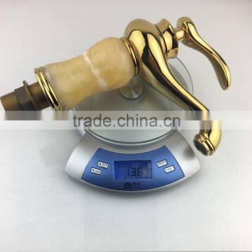 Zhejiang CE Certificate OEM Brass natural stoneFaucets golden