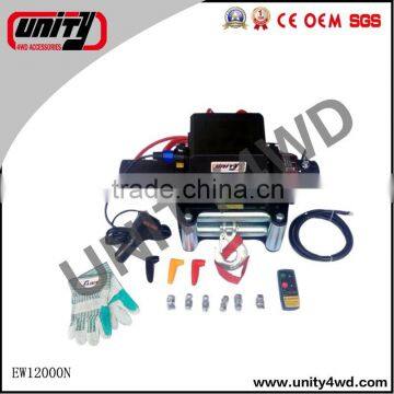 Unity Hot Customization Size Hot sale electric Winch EW12000N with synthetic rope