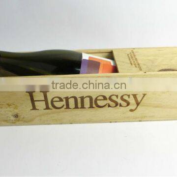 New Style balsa Vintage wooden box for wine,Wooden wine box with slide lids