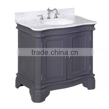 Espresso Painting Wooden Bath Cabinet With Single Sink Bathroom Vanity