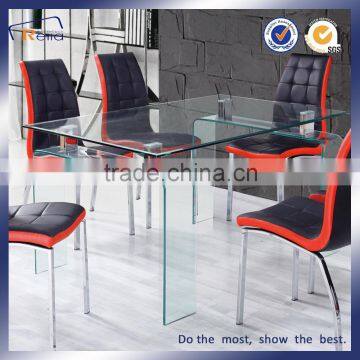 Round Tempered Glass No Folding Events Dining Table