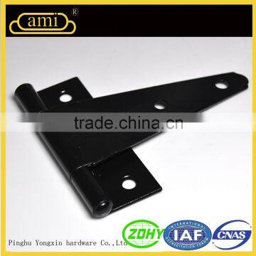 Iron Zinc Plated Black American Heavy Duty T Hinge for Wooden Door