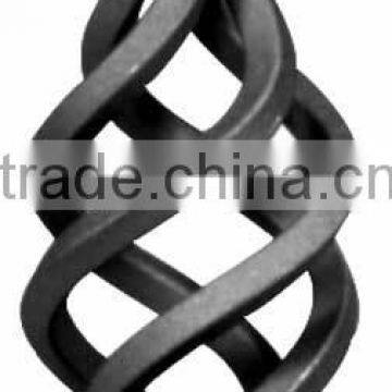 Decorative wrought iron basket for gate and railings