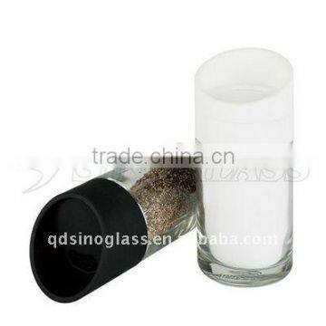 SINOGLASS 1 Pc Round Shape Mckromic Glass Spice shaker Jar