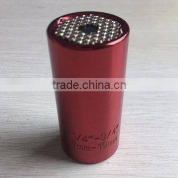 Gator Grip 7-19mm Multi-function Hand Tools Red Colorful Universal Socket Easy Out Screw Remover Gator Grip Universal Socket photo-6