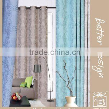 1pc blue/taupe/teal/beige color jacquard wholesale decorative blackout cheap curtain price