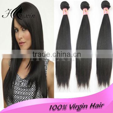 Wholesale grade 6A black straight hair weft virgin filipino hair