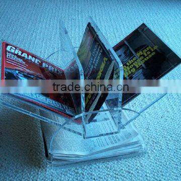 Deluxe Acrylic Magazine Rack(MR-B-0253)