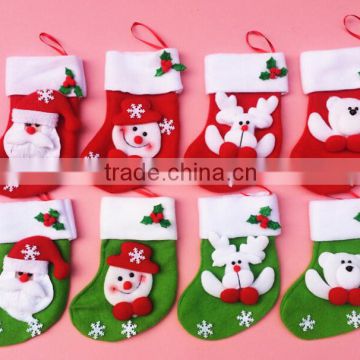 Hot sale mini christmas stockings socks, christmas tree decoration