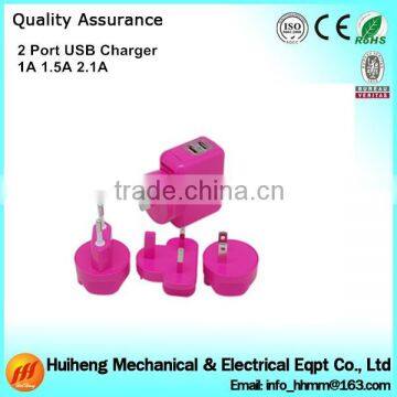 High Quality 2 Port USB Charger With AU / EU / UK / US Plug photo-5