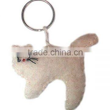 Felt Cat Design Key Chain