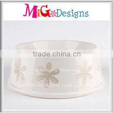 OEM Decor Art Gift Ceramic Pet Feeder Bowl