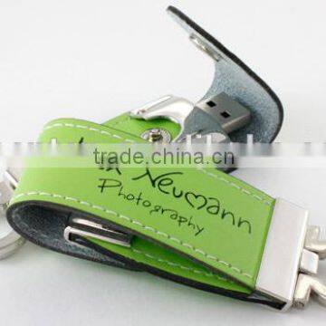 China Factory produce USB2.0 Leather USB Flash Drive