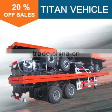 TITAN 2 axle 3 axles 20ft 40ft Bogie suspension semi flatbed trailer for sale
