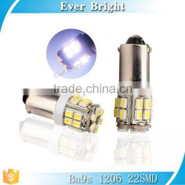 Cold White 1206 22SMD LED BA9S LED Bulbs Map Door Car interior light indicator Light