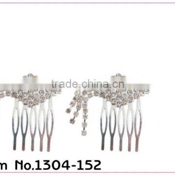 Hot sale!!! hair accessories side hair comb metal