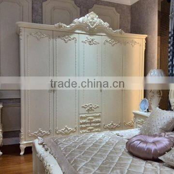 Luxury Wooden Design Bedroom Wardrobes, White Colour Wardrobe photo-2