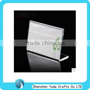 perspex sign stand made of acrylic material sign stand with insert paper, Wholesale paper insert holder