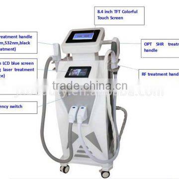 4 in 1 Beauty Instrument Multifunctional Black Doll /SHR OPT+ RF + Elight + ND Yag Laser photo-2