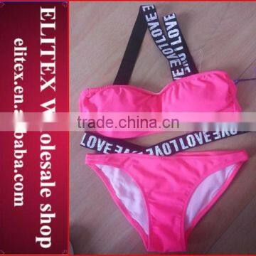 Wholesale Single Shoulder English Note Sexy Ladies Fashion Swimsuit 2017