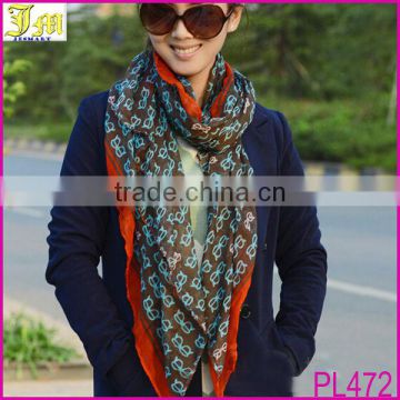 2014 New Spring Fashion Design Women Ladies Extra Long Glasses Print Scarf Shawl Wrap Wholesale