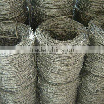 12.5gauge Electro Galvanized/Hot dipped galvanized Barbed wire (manufacture)