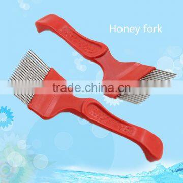 Beekeeping - specific stainless steel honey uncapping fork with straight/bend needle Through ISO certificate