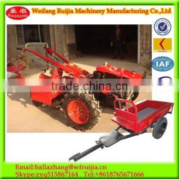 China Manufacturer diesel engine power tiller with 0.5ton /1ton/1.5ton two wheel trailer