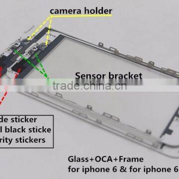 Glass Replacement With Cold Press Frame+ Oca Glue + Polarizer +QR Code Sticker+ Ear Mesh for Iphone photo-4