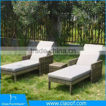 Hot Selling Rattan Wicker Sun Lounger