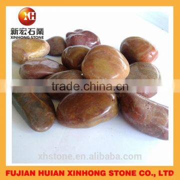 High polished red river stone pebbles landscape stone