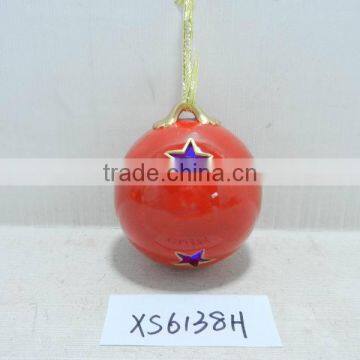 Hot selling ceramic red ball ornament