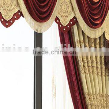 European Style Villa Living Room Door Curtain, Blackout Vlance and Sheer Set Curtain photo-2