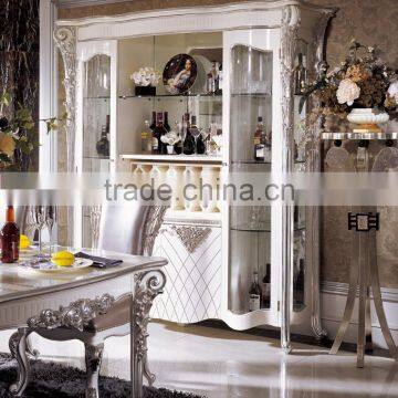 Grecian Style Multifuctional Wine Display Cabinet, Large Capacity Dining Room Wine Display Rack