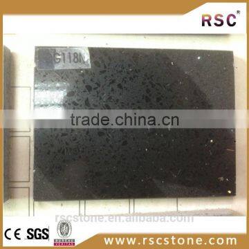 Black quartz paving marble stone for cooking