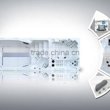 Factory Supply Outdoor Rectangular Swim Spa Pop-up TV Swim Spa Pool 8 - 12 Person Hot Tub Led Swimming Pool Light photo-4