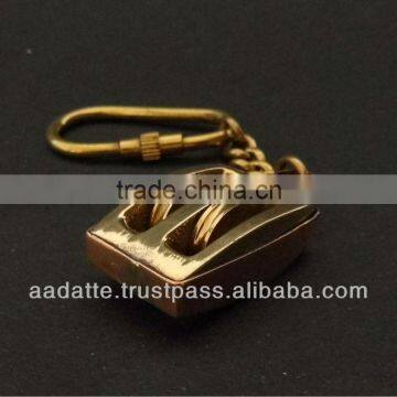 Nautical Brass Pulley Key Chain Nautical Keychain photo-2
