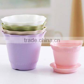Fashional Design Lotus Shaped Plastic Plant Flower Pot Which Has 6 Kinds of Colors photo-2