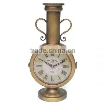 Metal Vase Table Clock