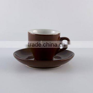 Best Selling Bulk Products Cup Ceramic Black Coffee Mugs and Saucers