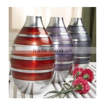 Beautiful Aluminium Enamel Flower Vases decorative cylinder aluminum vase