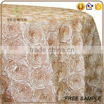 Luxury Rossete Table Cloth for Wedding photo-5