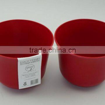 Anhui Wholesale Biodegradable and Eco Round Bamboo Fiber Plant Flower Pot photo-3