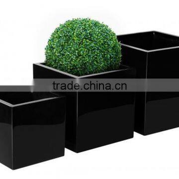 FO-245 Outdoor Cube Fiberglass Flower Planter photo-2