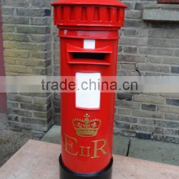 red steel post box