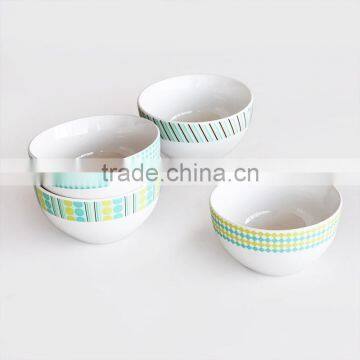 500ml porcelain bowl with decal,5.5 inch porcelain bowl with printing,5.5"ceramic bowl